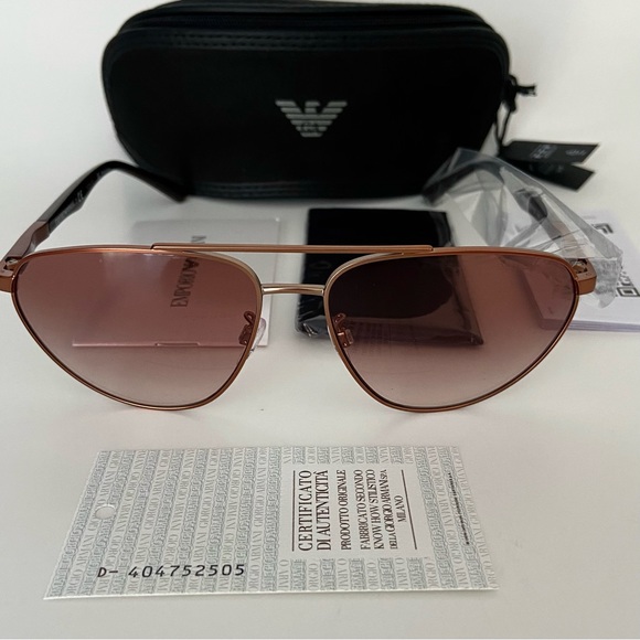 NEW Emporio Armani 60mm Aviator Sunglasses main image 8